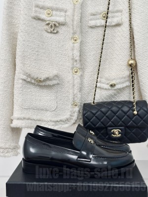 Chanel Calfskin Loafers Black