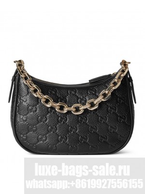 Gucci GG Emblem Small Shoulder Bag 815409 Black