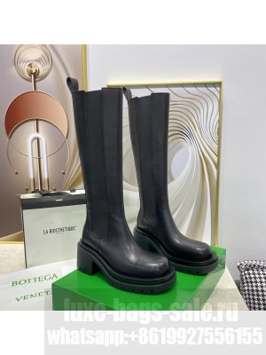 Bottega Veneta LUG Calfskin 7cm High Chelsea boots Fall/Winter 2021 Collection, Black