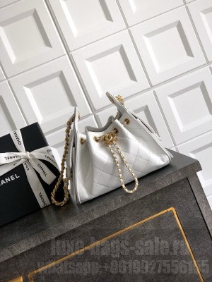 CHANEL 25 MINI HANDBAG AS5631 white