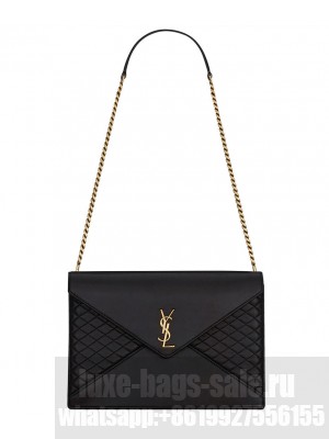 Saint Laurent Gaby Chain Bag In Quilted Lambskin Black