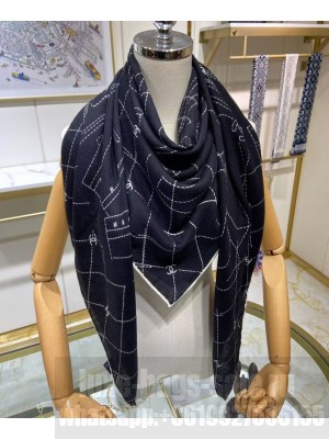 Chanel Women's Line Printing Square Scarf