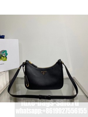 Prada Small Saffiano leather shoulder bag 1BD330 black