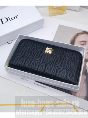 Christian Dior Zipped Long Wallet Black