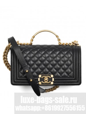 Chanel Boy Chanel Flap Bag With Handle A94804 Black