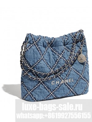 Chanel 22 Small Handbag AS3260 Blue