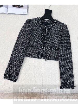 Chanel Women's Tweed Jacket Black