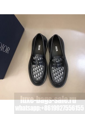 DIOR EXPLORER LOAFER Beige and Black Dior Oblique Jacquard and Black Smooth Calfskin 02