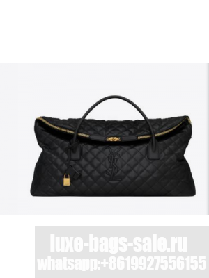 SAINT LAUREN ES GIANT TRAVEL BAG IN QUILTED LEATHER 736009 black