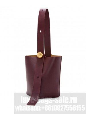 Loewe Medium Pebble Bucket Bag In Mellow Calfskin Mauve