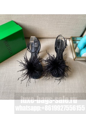 Bottega Veneta Feather Dot 9cm Sandals Black 2021 Collection