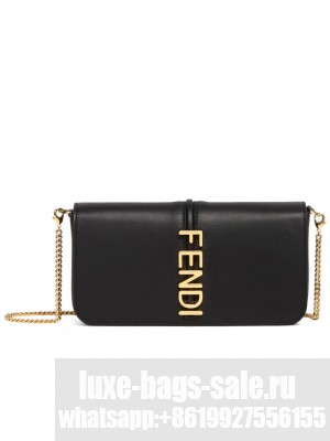 Fendi Fendigraphy Wallet On Chain 8BS076 Black