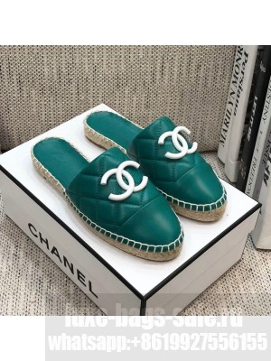 Chanel Quilted Lambskin Flat Espadrilles Blue Spring/Summer 2021 Collection