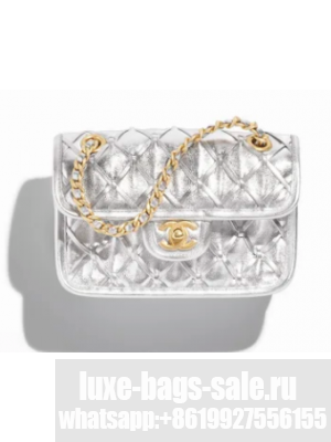 Chanel Mini flap bag AS4797 Silver