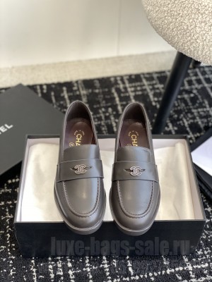 Chanel Calfskin Moccasins G45504 Coffee Loafer 2024 