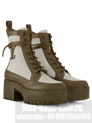 Louis Vuitton Women's Laureate Platform Desert Boot 1AD9ZB Dark Green