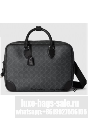 Gucci GG EMBLEM MEDIUM BRIEFCASE 821149 black