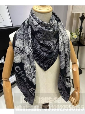 Chanel Women's Camellia Print Square Scarf