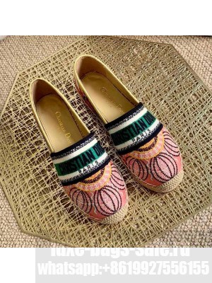 Dior Granville Espadrilles in Muliticolor In Lights Embroidery Spring/Summer 2021 Collection