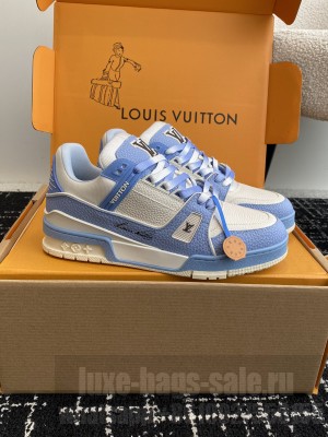 Louis Vuitton Unisex LV Trainer Blue Sneaker 2024