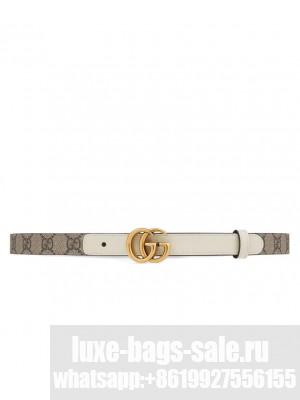 Gucci GG Marmont Thin Belt White