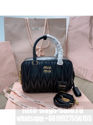 Miu Miu Wander Matelasse Original Sheepskin Bag 2BB124 black