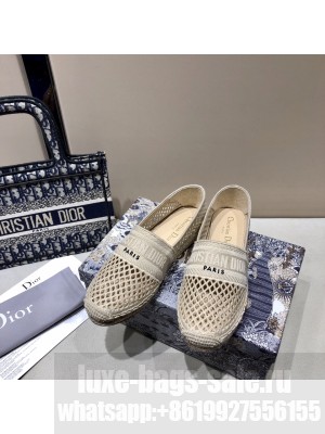 DIOR GRANVILLE ESPADRILLE Beige Mesh Embroidery