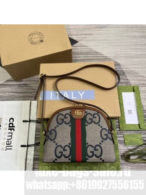 Gucci Ophidia Small Shoulder Bag 499621 blue&brown