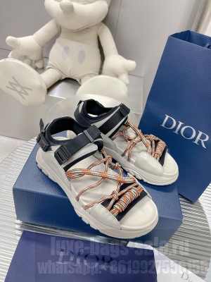 Dior Man's CD Strap Sandals Gray 2022 Collection