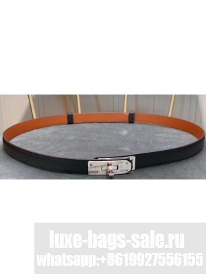 Hermes Width 1.7cm Epsom Calfskin Belt Black