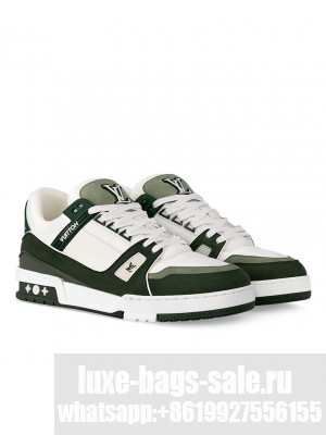 Louis Vuitton Unisex LV Trainer Sneaker 1ABLVV Dark Green