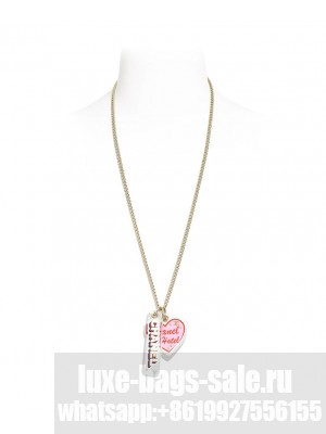 Chanel Women's Long Pendant Necklace ABC787 Pink