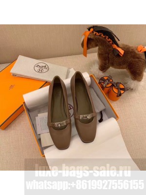 Hermes Bilbao ballet flat Brown 2021 Collection