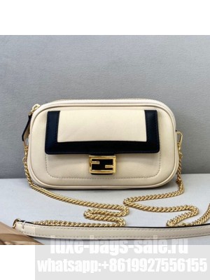 Fendi Easy 2 Baguette Chain Mini Bag White  2021 Collection