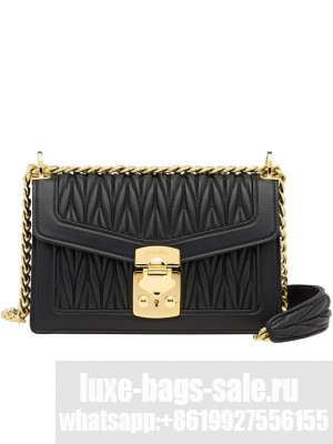 Miumiu Confidential Matelasse Nappa Leather Bag 5BD083 Black