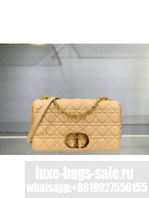 LARGE DIOR CARO BAG Soft Cannage Calfskin M9243U apricot