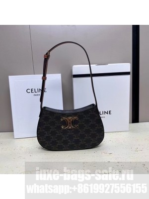 Celine MEDIUM TILLY BAG IN TRIOMPHE CANVAS 115703 TAN