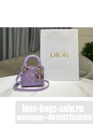 Lady Dior Micro Bag Cannage Lambskin S0856ONG Lilac