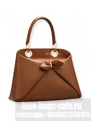 Christian Dior CD 26SS Bow-Adorned Bag Coffee