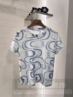 Chanel Round neck print Blue