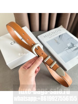 CELINE WIDTH 2.5CM SMALL WESTERN BELT IN TAURILLON LEATHER 024
