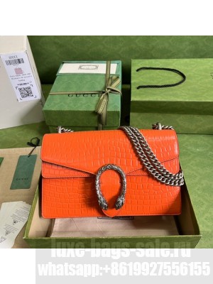 Gucci Dionysus Alligator pattern small shoulder bag 400249 orange