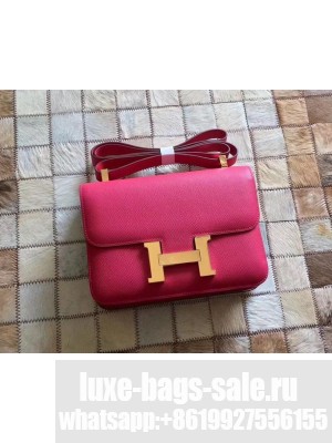 Hermes Constance 18/23 Bag in original Epsom Leather Rose Tyrien
