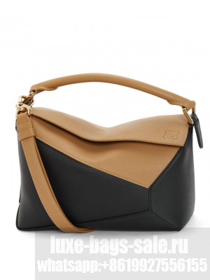 Loewe Small Puzzle Bag In Classic Calfskin Coffee