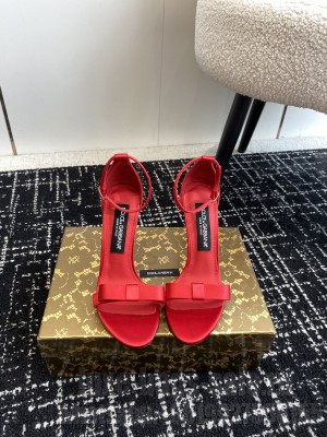 Dolce & Gabbana 10cm Red Satin sandals 2024