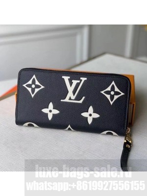 Louis Vuitton Zippy Wallet in Giant Monogram Leather M80481 Black 2021 Collection