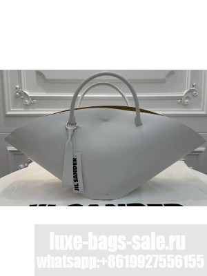 Jil Sander Large Sombrero Tote Bag White