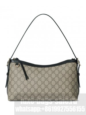 Gucci GG Emblem Medium Shoulder Bag 847449 Black