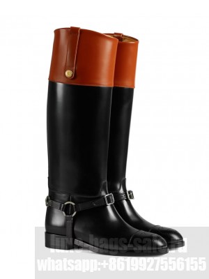 Gucci Women's Knee-high Boot With Harness 674670 Black