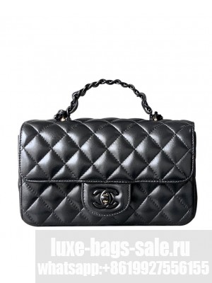 Chanel Mini Flap Bag With Top Handle AS5243 Black